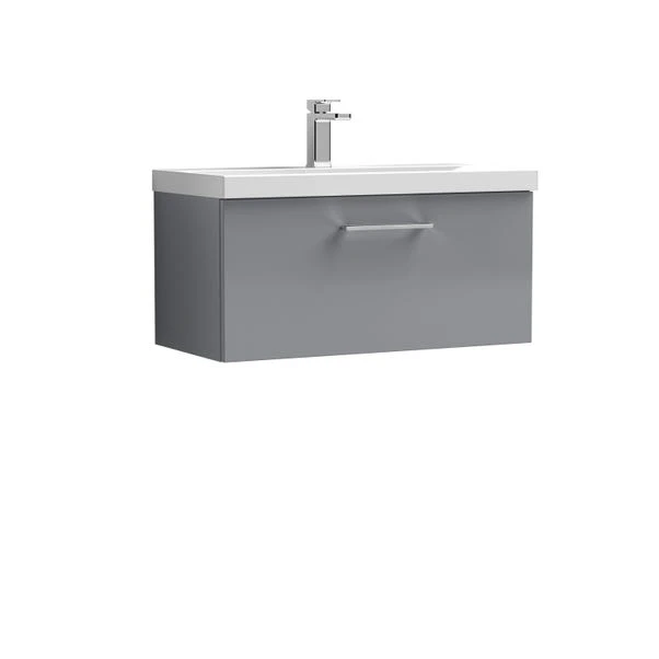 Arno Wall Mounted 1 Drawer Vanity Unit With Basin 1 Arno Wall Mounted 1 Drawer Vanity Unit With Basin