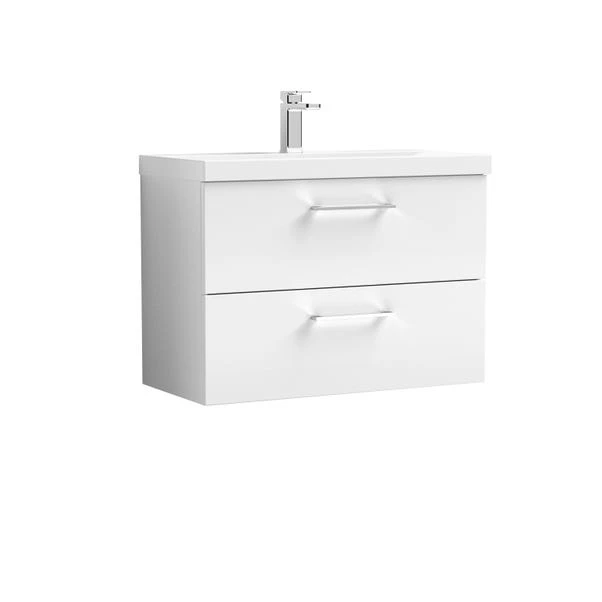 Arno Wall Mounted 2 Drawer Vanity Unit With Basin 14 Arno Wall Mounted 2 Drawer Vanity Unit With Basin - Image 14
