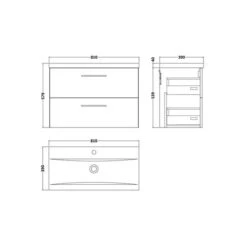 Arno Wall Mounted 2 Drawer Vanity Unit With Basin 34 Arno Wall Mounted 2 Drawer Vanity Unit With Basin -ELEND SHOP 30910328 alt09