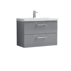 Arno Wall Mounted 2 Drawer Vanity Unit With Basin 22 Arno Wall Mounted 2 Drawer Vanity Unit With Basin -ELEND SHOP 30910333