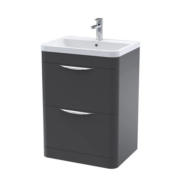 Parade Floor Standing 2 Drawer Vanity Unit With Polymarble Basin 3 Parade Floor Standing 2 Drawer Vanity Unit With Polymarble Basin - Image 3