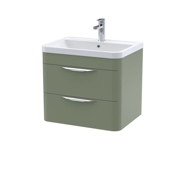 Parade Wall Mounted 2 Drawer Vanity Unit With Ceramic Basin 7 Parade Wall Mounted 2 Drawer Vanity Unit With Ceramic Basin - Image 7