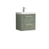 Deco Wall Mounted 2 Drawer Vanity Unit With Basin