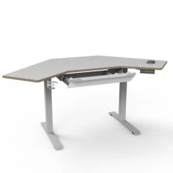 Gino Corner Height Adjustable Desk With Drawer -ELEND SHOP 30911006 alt01