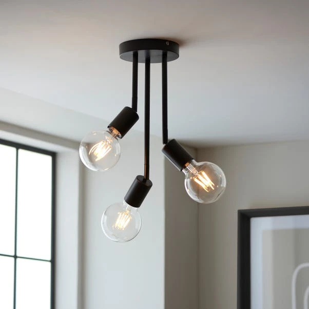 Koppla 3 Light Semi Flush Ceiling Light 1 Koppla 3 Light Semi Flush Ceiling Light