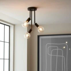 Koppla 3 Light Semi Flush Ceiling Light 16 Koppla 3 Light Semi Flush Ceiling Light -ELEND SHOP 30912363 alt02