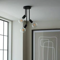 Koppla 3 Light Semi Flush Ceiling Light 17 Koppla 3 Light Semi Flush Ceiling Light -ELEND SHOP 30912363 alt03