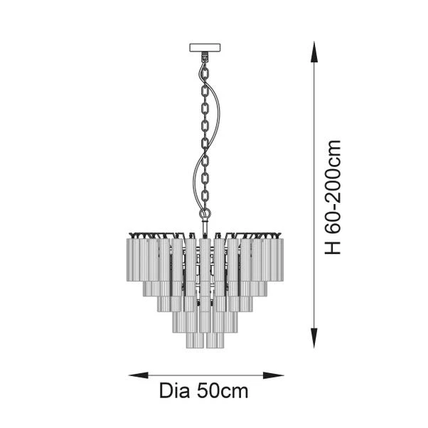 Vogue Chantilly Ribbed 12 Light Chandelier 5 Vogue Chantilly Ribbed 12 Light Chandelier - Image 5