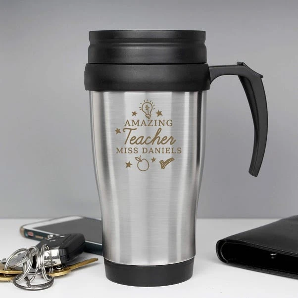 Personalised Amazing Teacher Travel Mug 2 Personalised Amazing Teacher Travel Mug - Image 2