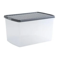Wham Crystal Pack Of 4 62L Clip Lock Storage Boxes With Lids -ELEND SHOP 30914083 alt02