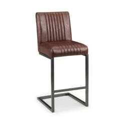 Brooklyn Set Of 2 Bar Stools, Faux Leather -ELEND SHOP 30914189 alt03