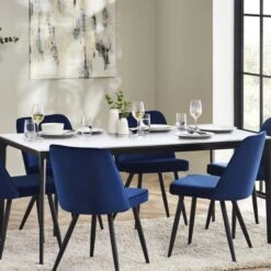 Miami 4 Seater Rectangular Dining Table, Stone 20 Miami 4 Seater Rectangular Dining Table, Stone -ELEND SHOP 30914234