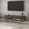 Delta 180cm Floating Wall TV Unit With LEDs For TVs Up To 80"