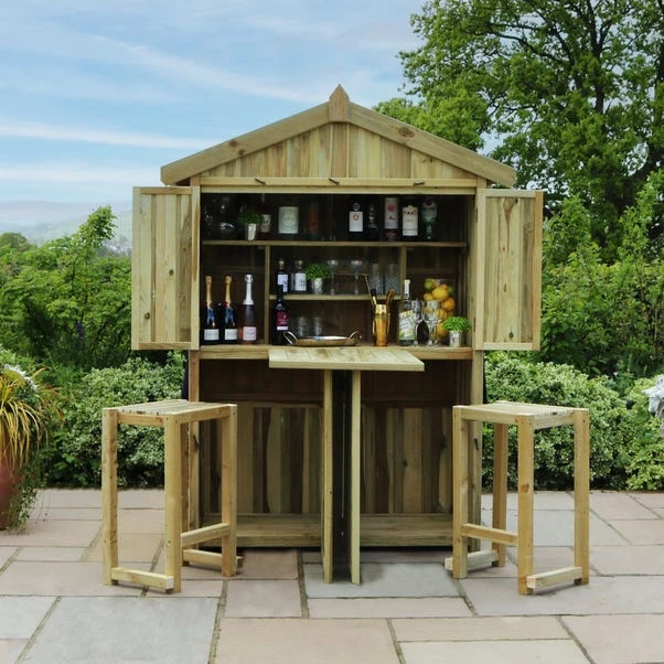 Garden Bar And 2 Stool Set 11 Garden Bar And 2 Stool Set - Image 11
