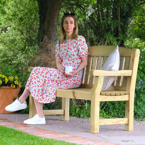 Emily 2 Seater Bench With Seat Pad 9 Emily 2 Seater Bench With Seat Pad - Image 9