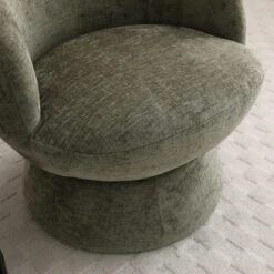 Tulip Chenille Curved Swivel Accent Chair -ELEND SHOP 30918802 alt01