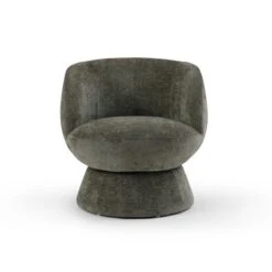 Tulip Chenille Curved Swivel Accent Chair -ELEND SHOP 30918802 alt03