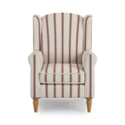 Oswald Pinstripe Wingback Armchair 26 Oswald Pinstripe Wingback Armchair -ELEND SHOP 30920650 alt06