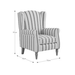 Oswald Pinstripe Wingback Armchair 28 Oswald Pinstripe Wingback Armchair -ELEND SHOP 30920650 alt09