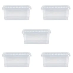 Wham Crystal Set Of 5 Storage Boxes & Lids 34 Wham Crystal Set Of 5 Storage Boxes & Lids -ELEND SHOP 30920666 alt04