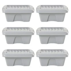 Wham Home Set Of 6 9L Grey Boxes With Lids -ELEND SHOP 30920832 alt04