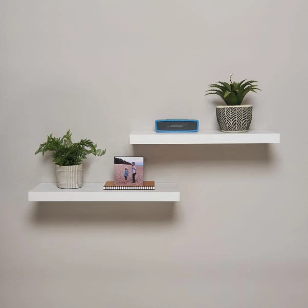 Set Of 2 Floating Shelves, 40cm 1 Set Of 2 Floating Shelves, 40cm