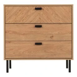 Barker 3 Drawer Chest, Oak Effect 10 Barker 3 Drawer Chest, Oak Effect -ELEND SHOP 30921158 alt02