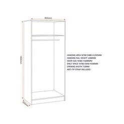 Walker Double Wardrobe Bedroom Furniture Set -ELEND SHOP 30921332 alt07