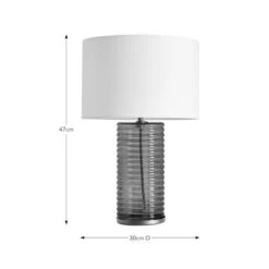 Nico Ribbed Glass Table Lamp -ELEND SHOP 30921605 alt08