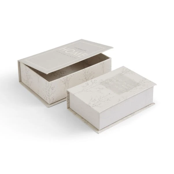 Set Of 2 Decorative Storage Book Boxes 3 Set Of 2 Decorative Storage Book Boxes - Image 3