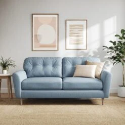 Sven Chunky Tonal Weave 3 Seater Sofa -ELEND SHOP 30922727