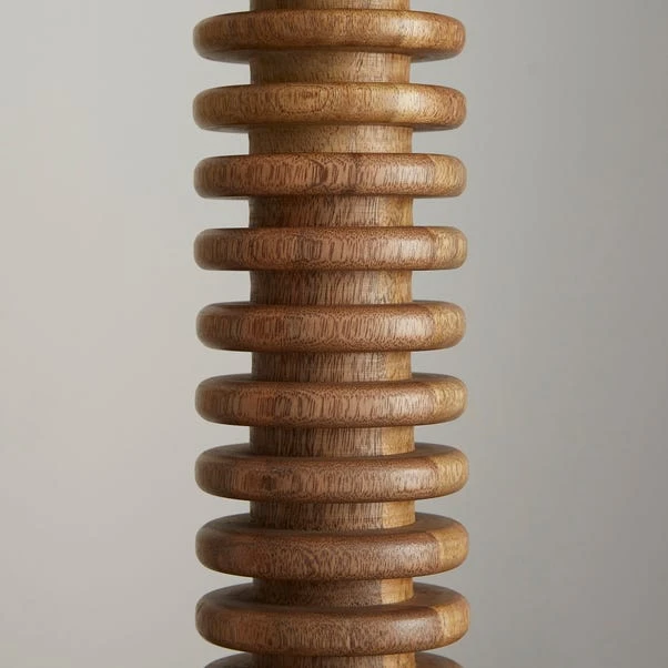 Maple Ribbed Wooden Table Lamp Base 4 Maple Ribbed Wooden Table Lamp Base - Image 4