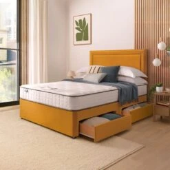 Silentnight Divan Bed With Malvern Velvet Headboard 33 Silentnight Divan Bed With Malvern Velvet Headboard -ELEND SHOP 30922977 alt01