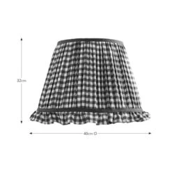 Carys Frilled Gingham Lamp Shade -ELEND SHOP 30923639 alt08