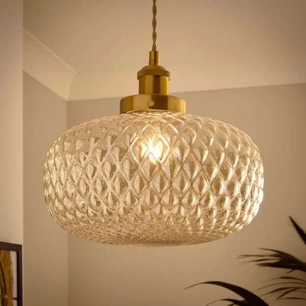 Silas Embossed Easy Fit Pendant Shade 2 Silas Embossed Easy Fit Pendant Shade - Image 2