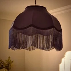Carmona Fringed Satin Lamp Shade -ELEND SHOP 30923737 alt01