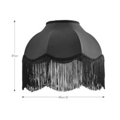 Carmona Fringed Satin Lamp Shade -ELEND SHOP 30923737 alt08