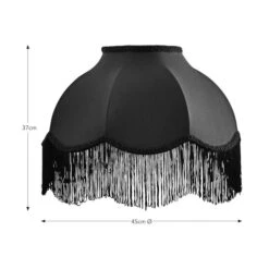 Carmona Fringed Satin Lamp Shade -ELEND SHOP 30923738 alt08