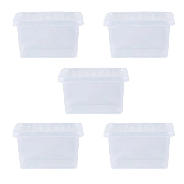 Wham Crystal Set Of 5 Storage Boxes & Lids 4 Wham Crystal Set Of 5 Storage Boxes & Lids - Image 4