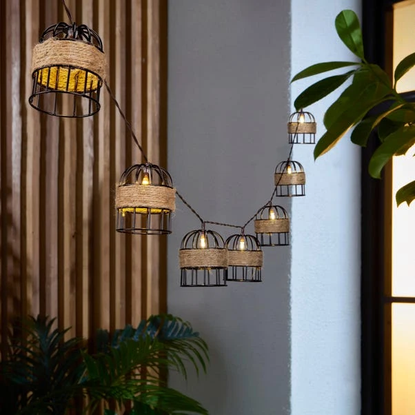 Cylinder 10 LED Indoor Outdoor Solar String Lights 2 Cylinder 10 LED Indoor Outdoor Solar String Lights - Image 2