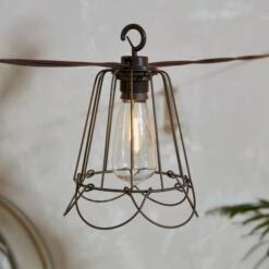 Cafe Metal 8 LED Indoor Outdoor Solar String Lights 5 Cafe Metal 8 LED Indoor Outdoor Solar String Lights -ELEND SHOP 30925563 alt02