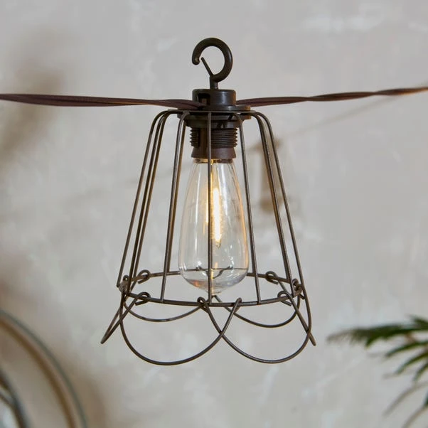 Cafe Metal 8 LED Indoor Outdoor Solar String Lights 3 Cafe Metal 8 LED Indoor Outdoor Solar String Lights - Image 3