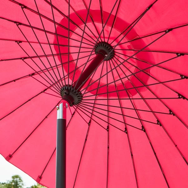 2m Fuschia Pink Shanghai Parasol 2 2m Fuschia Pink Shanghai Parasol - Image 2