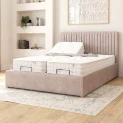 Grant Plush Velvet Adjustable Bed -ELEND SHOP 30926529 alt01