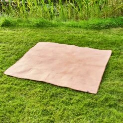 Woven Effect Orange Picnic Blanket -ELEND SHOP 30927484 alt02