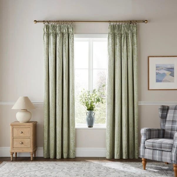 Dorma Fuchsia Bells Pencil Pleat Blackout Curtains 2 Dorma Fuchsia Bells Pencil Pleat Blackout Curtains - Image 2