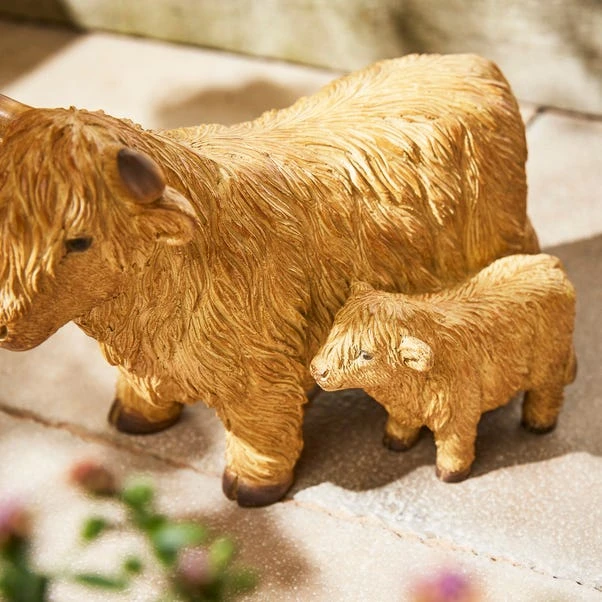 Highland Cow Family Resin Ornament 2 Highland Cow Family Resin Ornament - Image 2