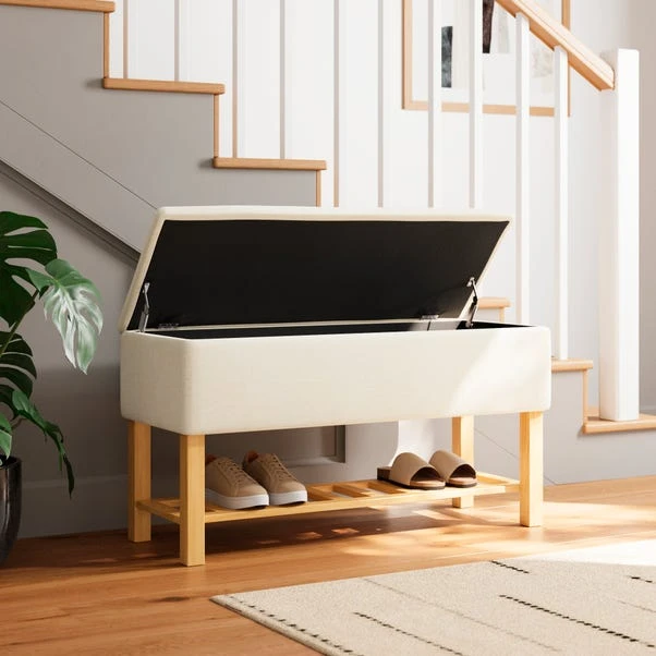 Upholstered Hallway Storage Bench 15 Upholstered Hallway Storage Bench - Image 15