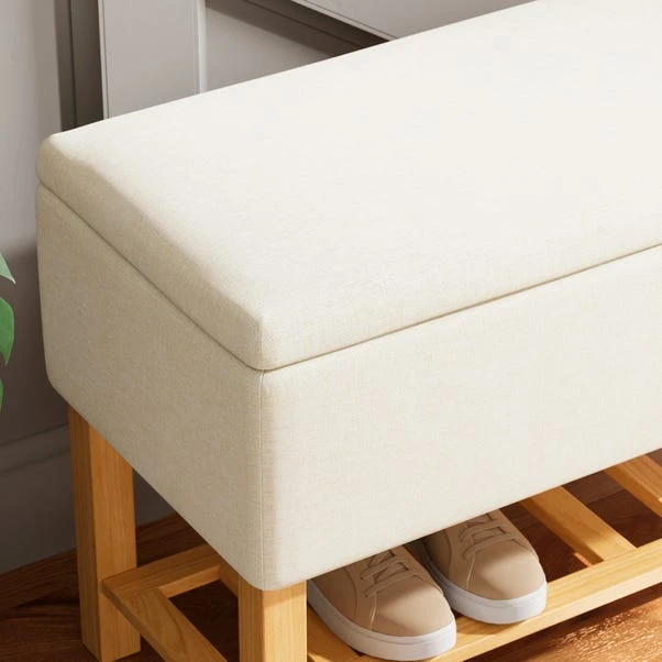 Upholstered Hallway Storage Bench 17 Upholstered Hallway Storage Bench - Image 17