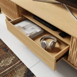 Inga Extra Wide TV Unit For TVs Up To 75", Oak Effect -ELEND SHOP 30928263 alt05